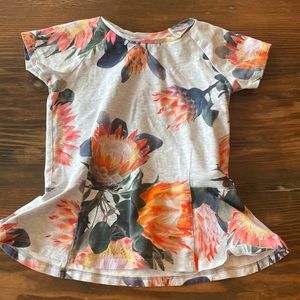 Danish designer peplum t-shirt